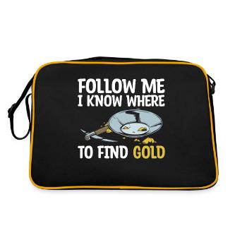 Gold Prospecting Gold Prospector Gold Panning Gift - Retro Bag - black/gold - Back