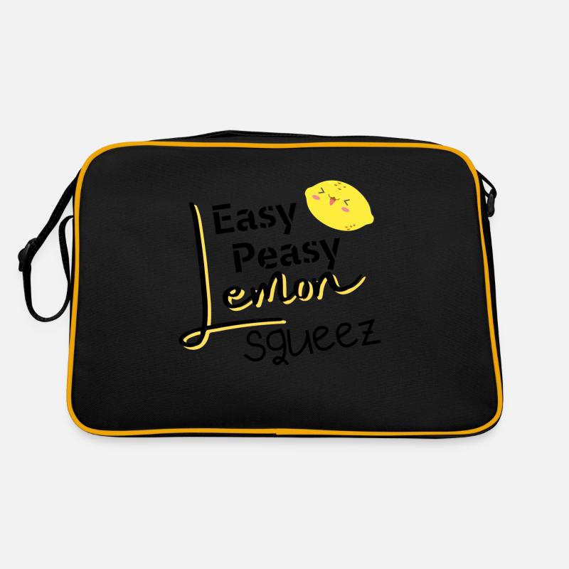 Easy Peasy Zitrone Squeezy - Retro Tasche - Schwarz/Gold
