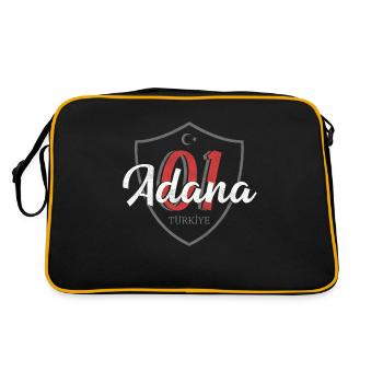 Adana - Retro Tasche - Schwarz/Gold - Hinten