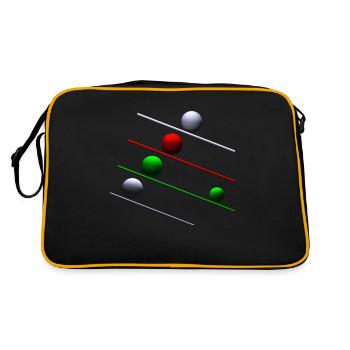 Spielerei mit Kugeln -03- - Retro Tasche - Schwarz/Gold - Hinten