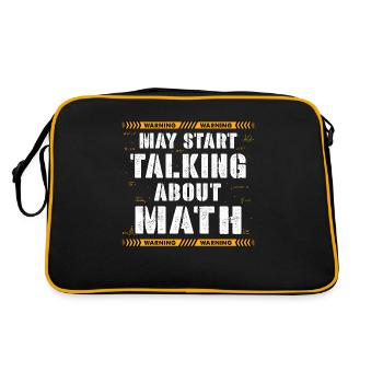 Peut commencer à parler de maths est mon superpouvoir, - Sac Retro - noir/or - Dos