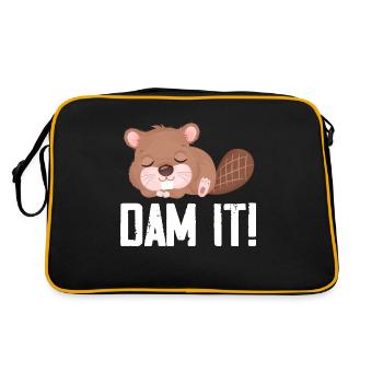 Dam It | Beaver - Retro Bag - black/gold - Back