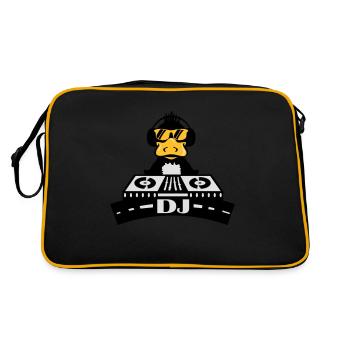 duck dj - Retro Tasche - Schwarz/Gold - Hinten