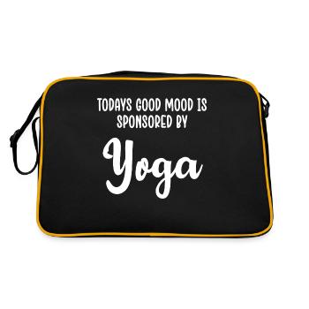 Yoga Gift for Yogis Meditation Gift Idea Om - Retro Bag - black/gold - Back