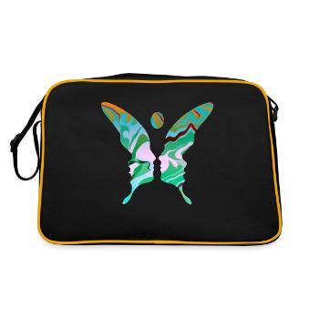 Illusion d’optique art psychédélique rétro formes sexe - Sac Retro - noir/or - Dos