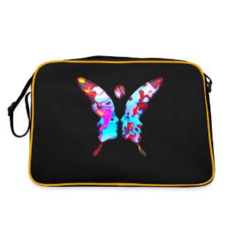 Illusion d’optique art psychédélique rétro formes sexe - Sac Retro - noir/or - Dos
