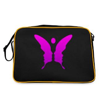 Illusion d’optique art psychédélique rétro formes sexe - Sac Retro - noir/or - Dos