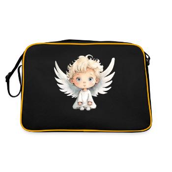 Angel Watercolors Drawing - Retro Bag - black/gold - Back