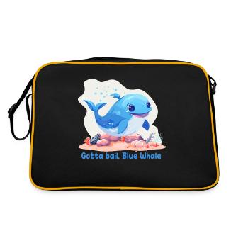 Gotta bail, Blue Whale - Sac Retro - noir/or - Dos