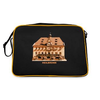 Heilbronn Town Hall Neckar Baden-Württemberg - Retro Bag - black/gold - Back