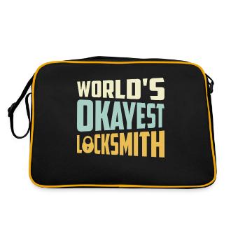 World's Okayest Locksmith Lockpicker Pick Locks - Retro Tasche - Schwarz/Gold - Hinten