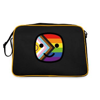 Always Smile Proudly! - Progress Pride Edition - Retro Bag - black/gold - Back