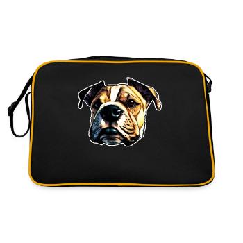 Staffordshire bull terrier - Sac Retro - noir/or - Dos