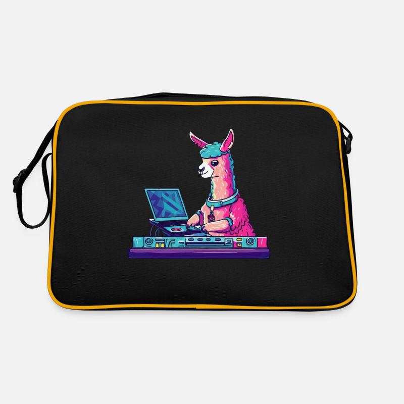 Alpaca Lama DJ Gift Idea Retro Bag