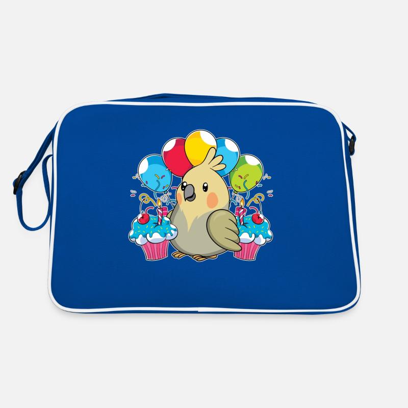 Papagei Vogel Geburtstag Geschenk Nymphensittich Retro Tasche