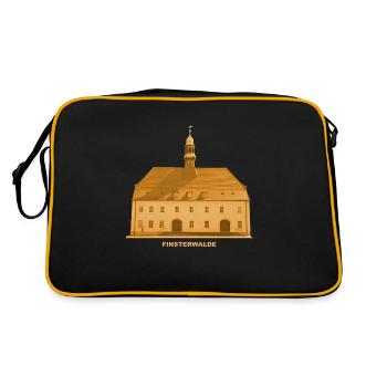 Finsterwalde Rathaus Elbe Elster Brandenburg - Retro Bag - black/gold - Back