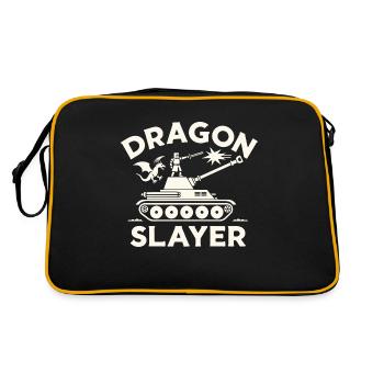 Dragon Slayer Knight Ren Faire LARP, Renaissance - Retro Tasche - Schwarz/Gold - Hinten