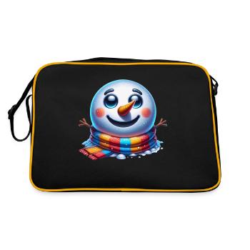 Snow Much Fun! Snowman Tee for Frosty Days - Retro Bag - black/gold - Back