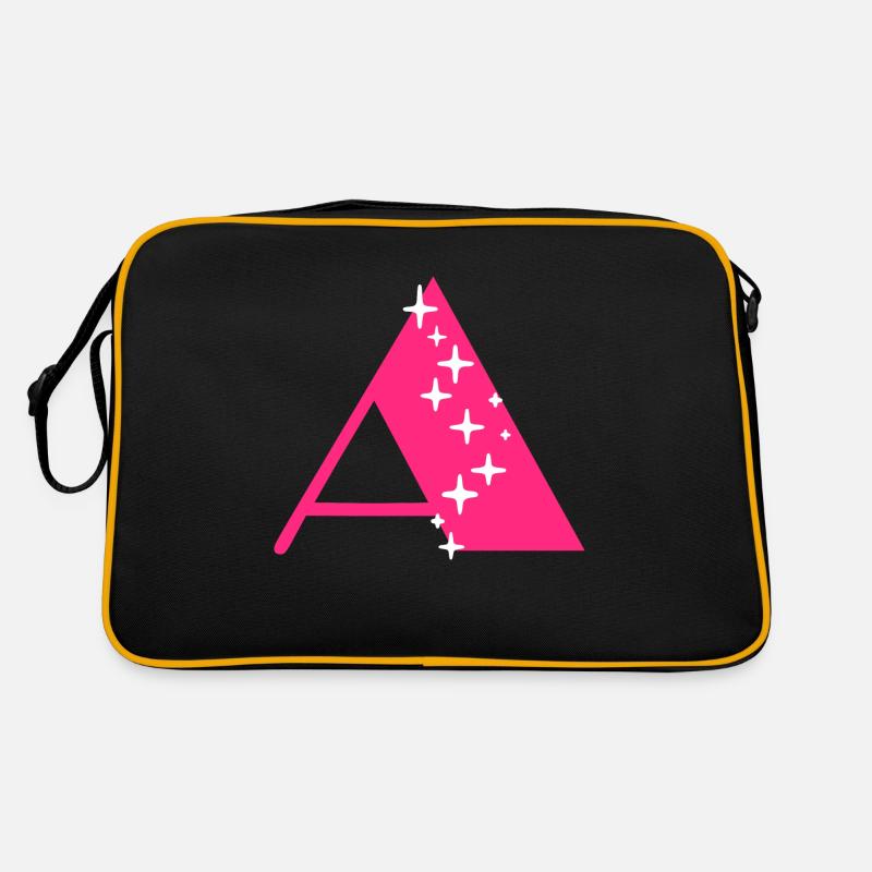 Buchstabe A Glitzer Retro Tasche