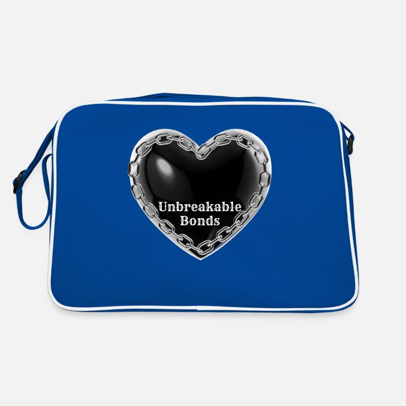 Schwarzes Herz, unzerbrechliche Bindungen, unzerbrechliche Bindungen Retro Tasche