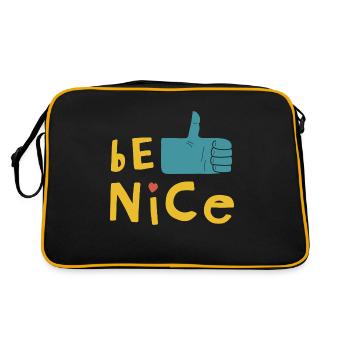 Be nice - Retro Bag - black/gold - Back