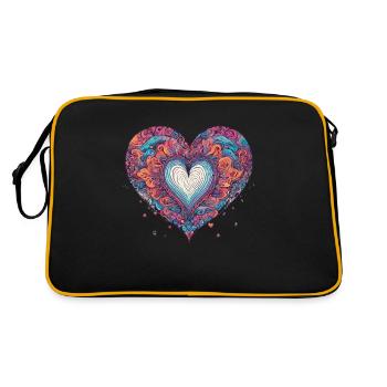 Cœur psychédélique - Sac Retro - noir/or - Dos