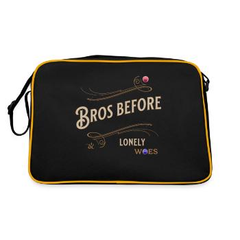 Brotherhood Bros Friendship Loyal Supportive - Retro Tasche - Schwarz/Gold - Hinten