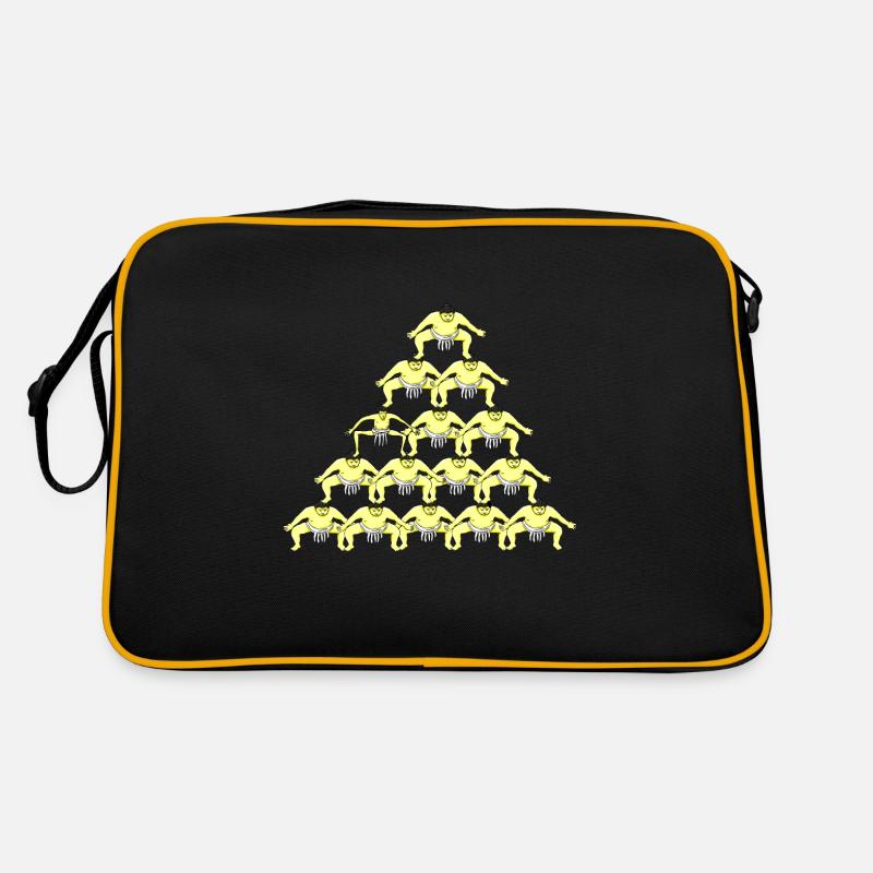 SUMO - Retro Tasche - Schwarz/Gold