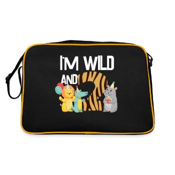 Je suis sauvage et 2 Safari jungle - Sac Retro - noir/or - Dos