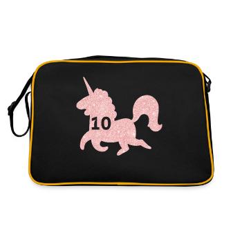 10th Anniversary Unicorn - Retro Bag - black/gold - Back