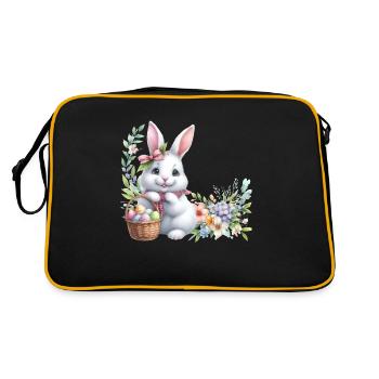Easter Easter Bunny Easter Saturday Easter Sunday Easter Eggs Spring - Retro Bag - black/gold - Back