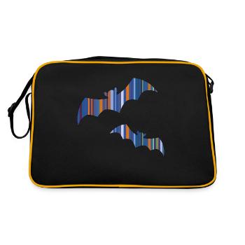 Fledermäuse - Retro Tasche - Schwarz/Gold - Hinten