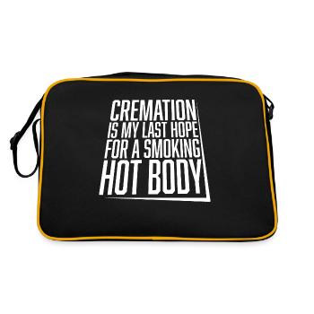 La crémation est mon dernier espoir pour un corps chaud et fumant - Sac Retro - noir/or - Dos