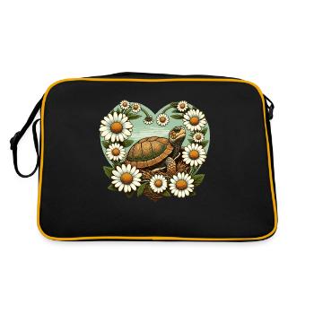 Turtle Lovers - Retro Bag - black/gold - Back