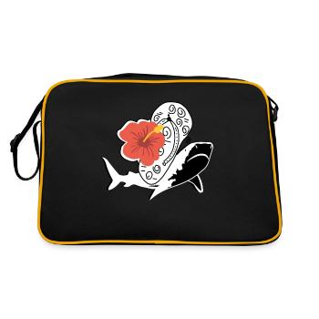 Beach Shark et tongs - Sac Retro - noir/or - Dos