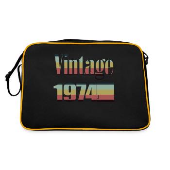 1974 Birthday 1974 Born In 1974 Birthday - Retro Bag - black/gold - Back