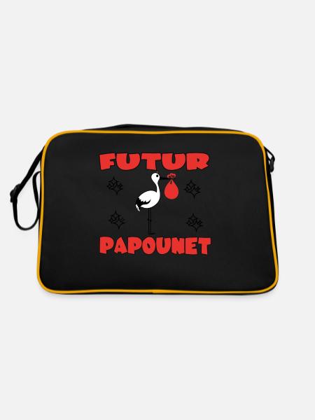 FUTUR PAPOUNET - Sac Retro - noir/or - Dos
