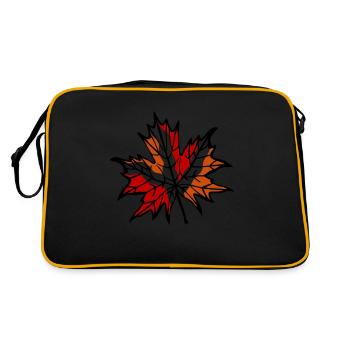 Autumn Leaf 1 - Retro Bag - black/gold - Back