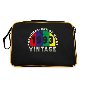 Jahrgang 1993 Retro - Bursdag - Retro Tasche - Schwarz/Gold - Hinten