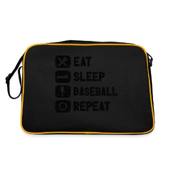 Baseball Joueur de baseball Baseballer Équipe de baseball - Sac Retro - noir/or - Dos