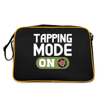 tapping mode on Design for a enthusiast of maple - Retro Tasche - Schwarz/Gold - Hinten