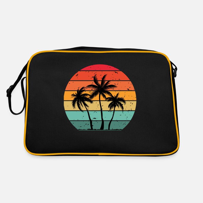 Beach summer holidays palm trees Retro Bag
