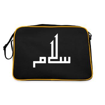 Salam in Arabic - peace - Retro Bag - black/gold - Back