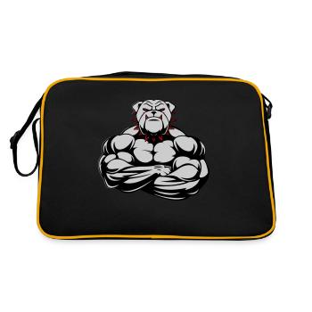 Bouledogue fort 02 - Sac Retro - noir/or - Dos