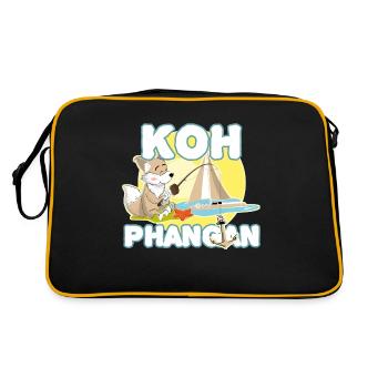 Voile Pêche k8h phangan - Sac Retro - noir/or - Dos