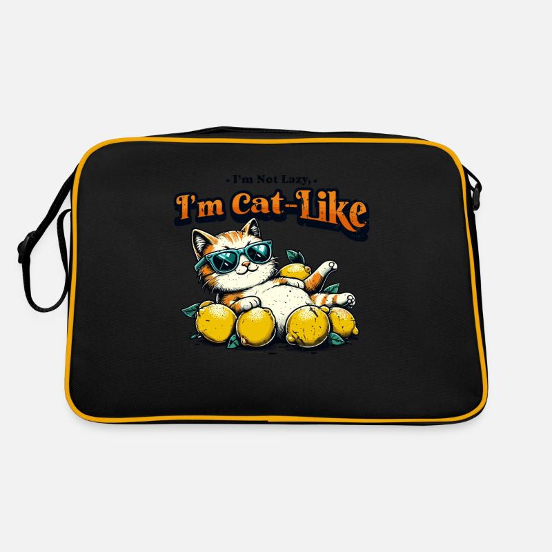 Je suis comme un chat - Sac Retro - noir/or