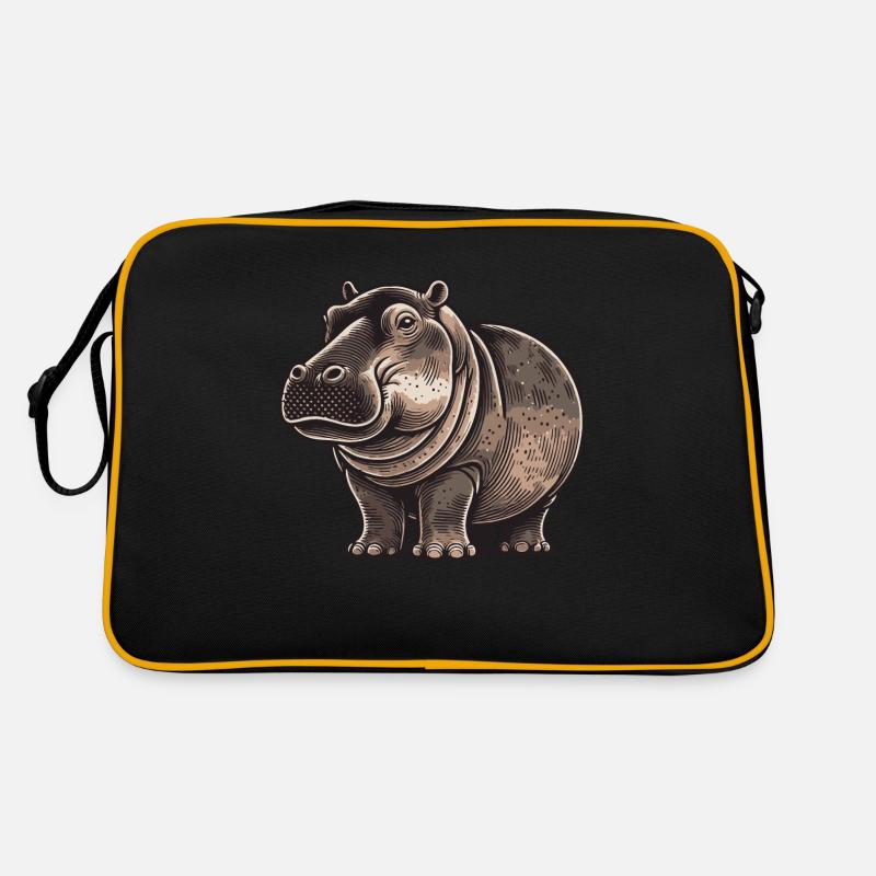 Nilpferd Retro Tasche