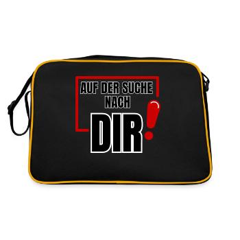 In search of you - Retro Bag - black/gold - Back