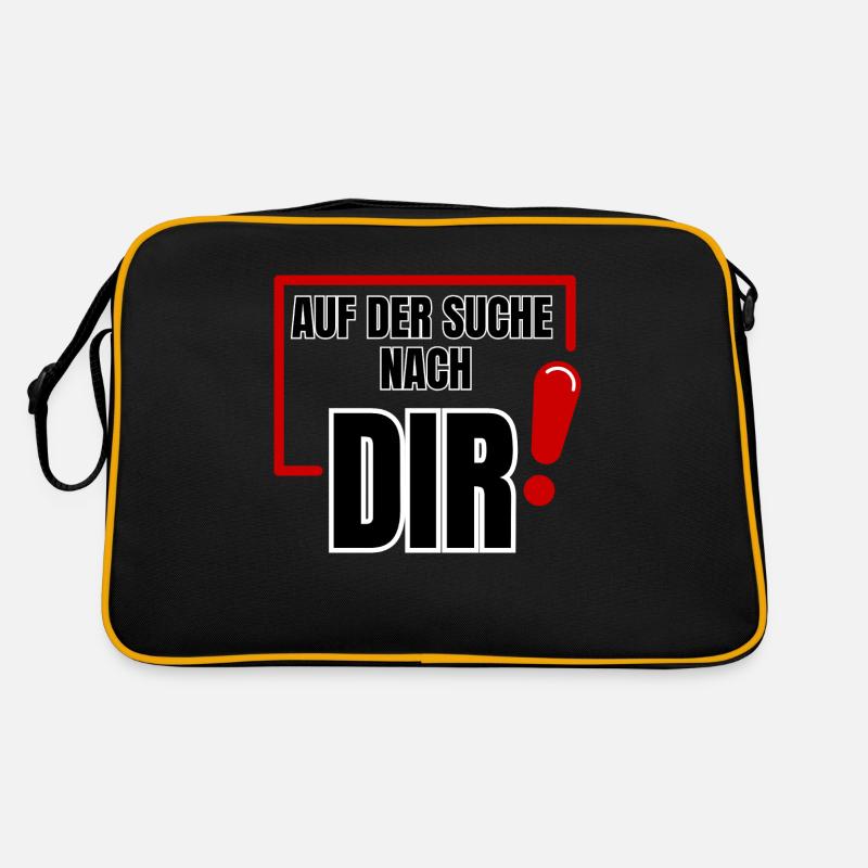 Auf der Suche nach Dir - Retro Tasche - Schwarz/Gold