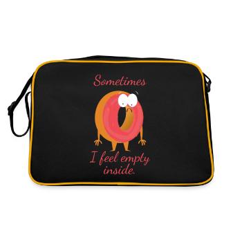 Je me sens parfois vide Donut cadeau vide - Sac Retro - noir/or - Dos